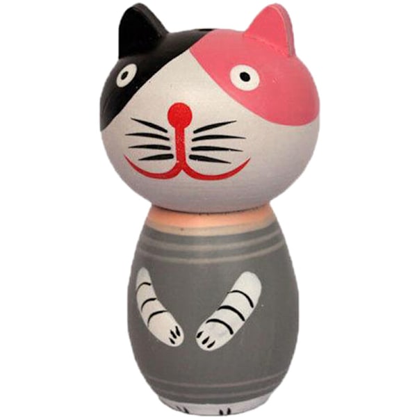 Creative Cartoon Cat Wooden Toothpick Holder Home Kitchen Storage Decoration C