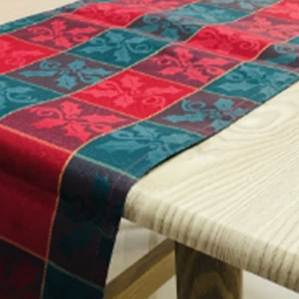 Jacquard Gulltråd Bordsflagg Gitter Bordsflagg Høytidsbordsdekorasjon