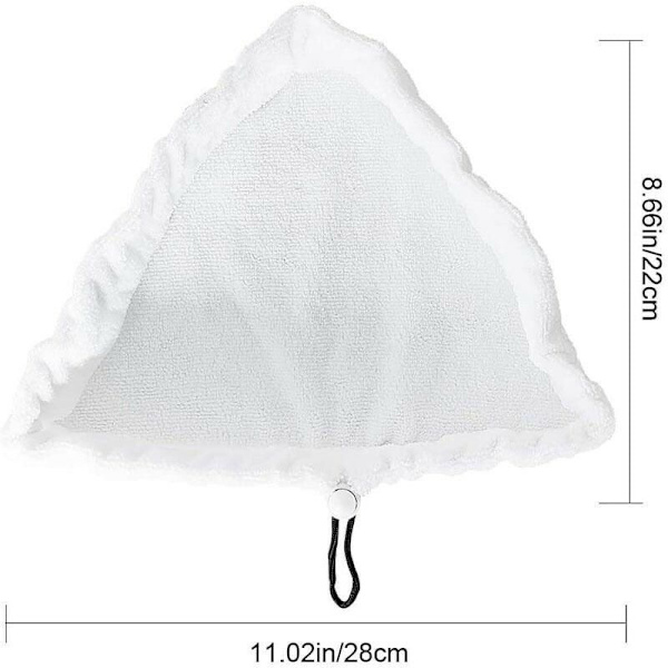 4 kpl Kolmion muotoisia mikrokuituhöyrymoppeja H2O:lle, X5:lle, S302:lle ja S001:lle