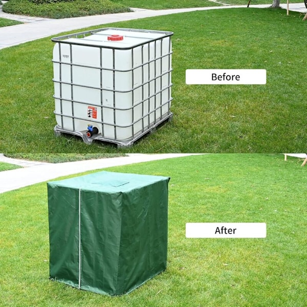 Vattentankskydd, Skydd för 1000L IBC-tank, 420D Grön Presenning Skydd IBC-tank Skydd Anti-UV Anti-damm IBC-tank Behållare Skydd IBC-tank Skyddande