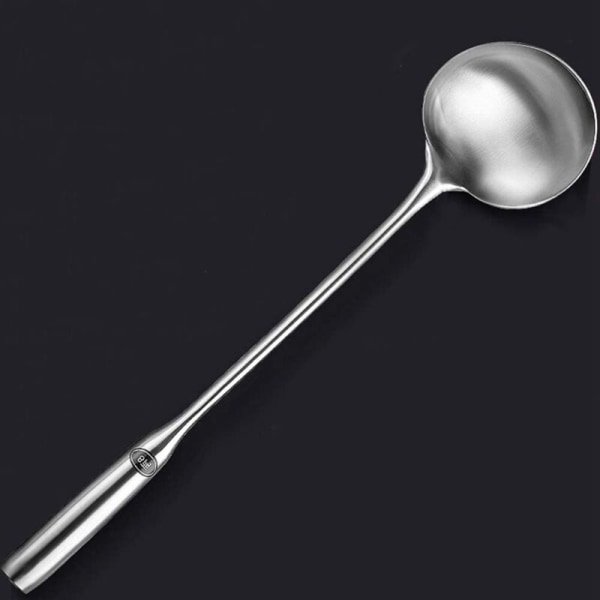 Soup Ladle, Wok Spatula, Longer Handle Shovel Spoon Anti-Rust, Heat Resistance, Durable Stainless Steel Integral Forming