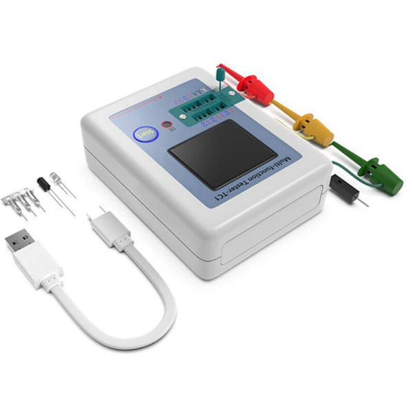 LCR TC1 1.8 tuuman TFT LCD -näyttö Multimetri Transistori Testeri Diodi Triodi Kondensaattori Resistori Testeri