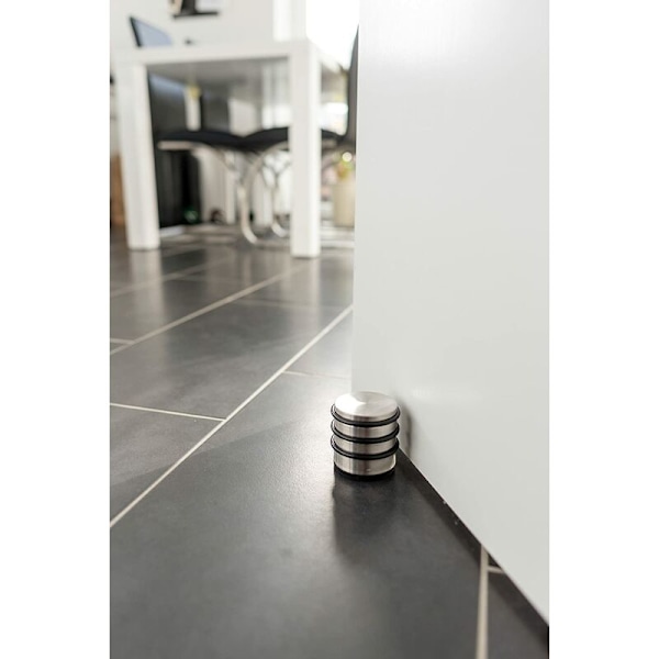 Dörrstopp i rostfritt stål, 7x8cm (LxB) Dörrkil 1 kg för tunga dörrar - Design Rostfritt stål Halkskydd för hala golv - Set av