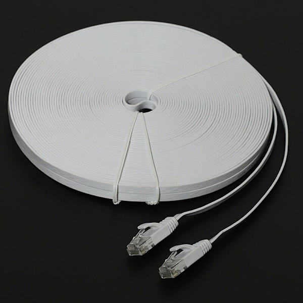 Ethernet-kabel 6 100 ft (30 meter) LAN-patchkabler til internetnetværk, flade og tynde, computer High Cat6