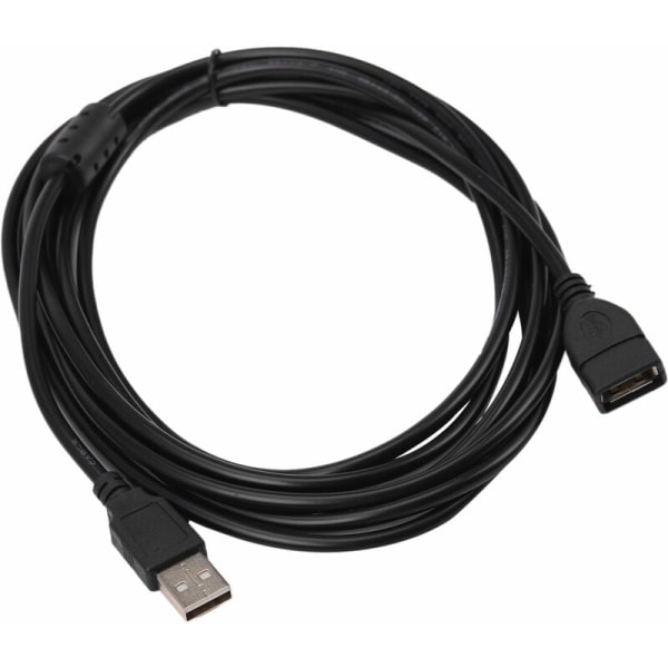 10FT svart USB 2.0-förlängningskabel typ A till svart hane-kabel