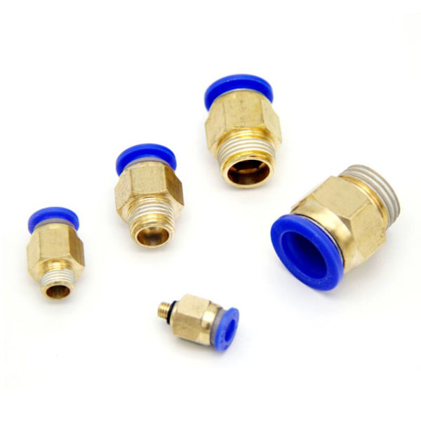 PC Pneumatisk Luft 10Mm 8Mm 12Mm 6Mm 4Mm Slange 1/4Tommer BSP 1/2Tommer 1/8Tommer 3/8Tommer Han Gevind Luft Nippel Fitting PC10-02