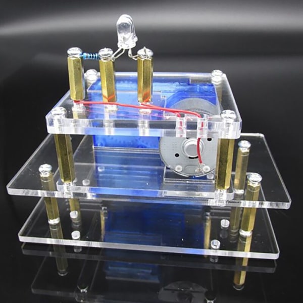 Liten DIY Miniatyr Håndsveiv Generator Eksperiment Nødstrømsforsyning