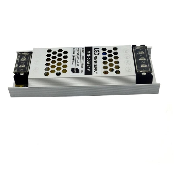Ultra tynn strømbryter strømforsyningstransformator AC190-240V DC24V 2.5A 60W strømadapter for LED-strimler