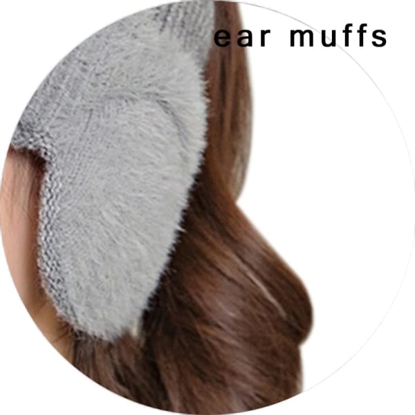 Vinterhørebeskyttelse dame strikket hue vintervarm med høreværn hestehale baseballkasket udendørssport vindtæt hue (grå)