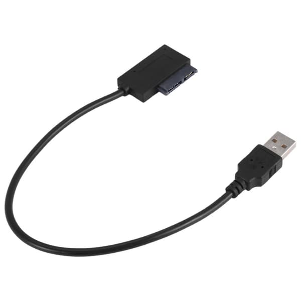 PC USB Adapter 6P+7P CD DVD Rom SATA til USB 2.0 Konverter Slimline Sata 13 Pin Drevkabel til PC Bærbar Notebook