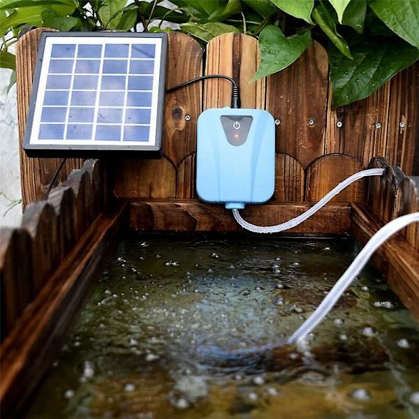 Ammattimainen aurinkovoimalla toimiva lampien ilmastaja, happipumppu lampien ilmapumppu happipumppu aurinkovoimalla toimiva ilmastaja, puutarhalampien ilmastukseen akvaarioihin 2L/min