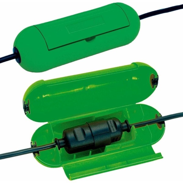Säkerhetsbox / Skyddsbox för förlängningssladd, (Kabelsäkring, inomhusbruk) Grön（1 st）