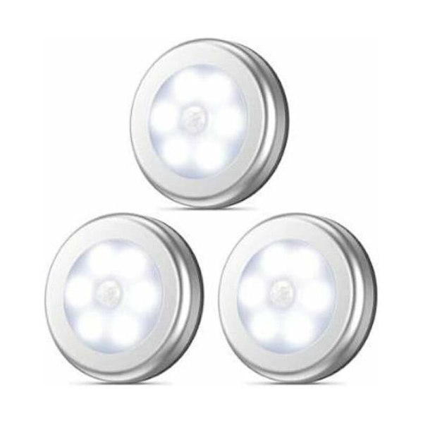 3/5 kpl Liikuntahälytin LED-yövalot, Aktivoituvat Liikkeellä, Viileä Valkoinen LED-lamppu Portaisiin, Kaappeihin, Vaatekaappeihin, Helppo Asennus (5 kpl)