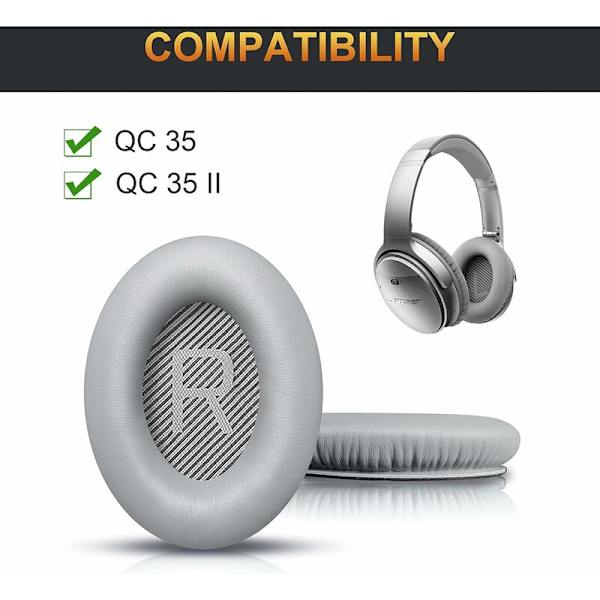 Bingle-korvapehmusteet Bose Quiet Comfort 35 II -kuulokkeisiin, korvapehmusteet Bose QC25 QC35 -vaahtomuovipehmusteisiin