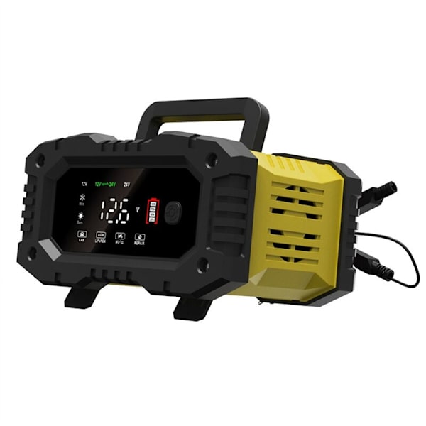 12V24V Fuldautomatisk 10A Intelligent Oplader Motorcykel Bilbatteri Bærbar Høj Effekt til Opladning EU Stik