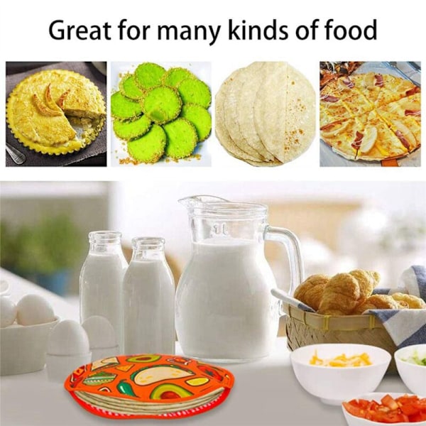 3 st 12 tum Burrito Tygväskor, Bärbar Hemgjord Tortilla Värmare Påse för Mikrovågsugn Restaurangmat Crepe, B