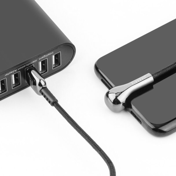 Type C Vinkelkabel Smart Output til Opladningskabel