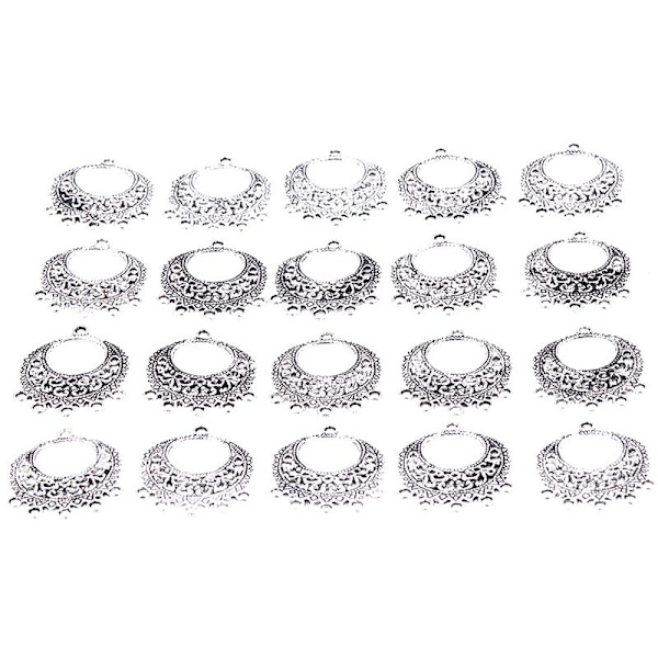 20 kpl lahja hopeanvärinen 1-5 liitinlöydöt 27 x 34 mm