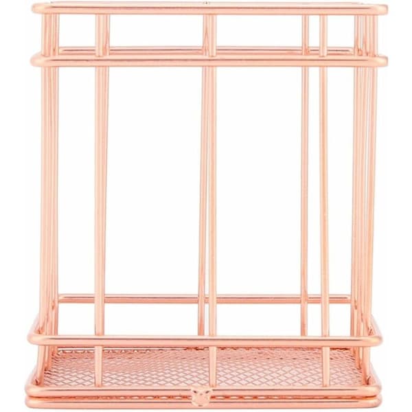 Förvaringskorg i roséguld (S-rektangulär)