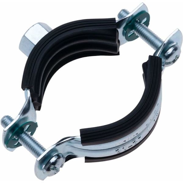24-28 mm Putkenpidike Mustalla Kumipinnoitteella, Jaettu Tuki M8 Seinäkiinnityksellä, Putkenpidike, Ce Jaettu Ripustusrengas (4 Kpl)