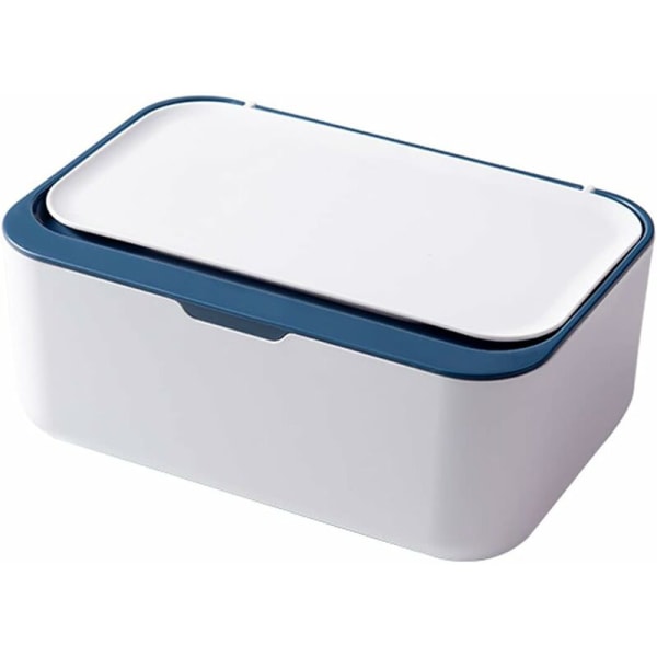 Flip Top Baby Wipes Dispenser, Hvid Blå