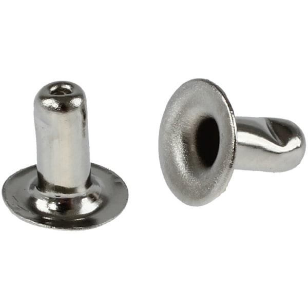 100 Sett 6mm Runde Jernnagler Hurtige Studs For Niting, Dekorering, Stramming Osv. - Sølv