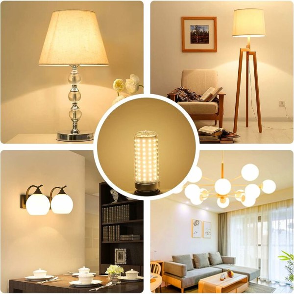 E27 LED-majslampe 30w, AC175-265V, varm hvid 3000K 2500LM, ikke-dæmpbar, 300W halogenpæreækvivalent, LED-majslampe til lysekroner, loftslampe