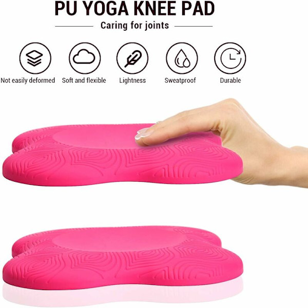 2 stk Yoga Kneepute, Anti-Skli Foam Yoga Kneepute, Komfortabel Yoga Støttepute, Sportsbalanse Pute for å Beskytte Kne, Ankel, Albue, Hånd -
