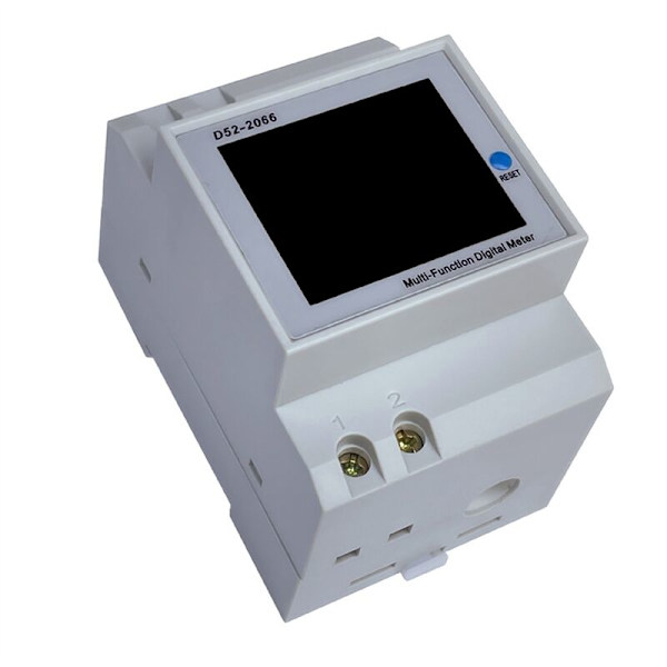 DIN-skena Digital Voltmeter Ström Wattmeter Elektrisk Energi KWh-mätare Frekvens Volt Amp Monitor Inbyggd CT