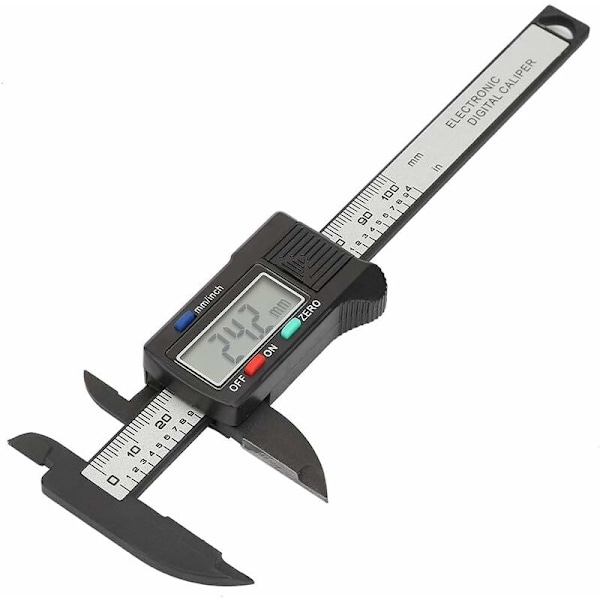Elektronisk Digital Skydelære, 100mm med Stor LCD Skærm (Uden Batteri), Elektronisk Skydelære til Indre Ydre Dybdemåling