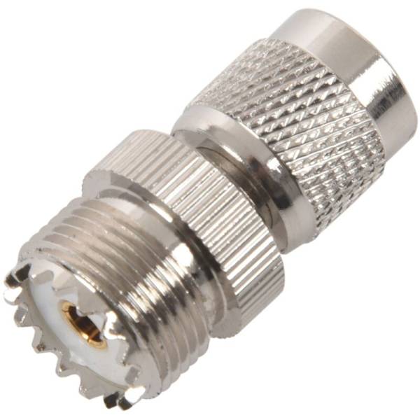 Han til PL259 UHF Adapter Stik, Sølv