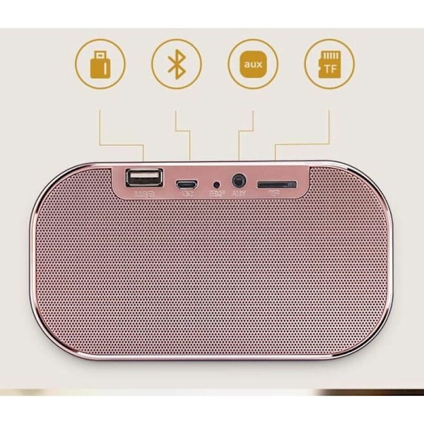 Bluetooth-väckarklockradio FM-högtalare med termometer och handsfree-samtal