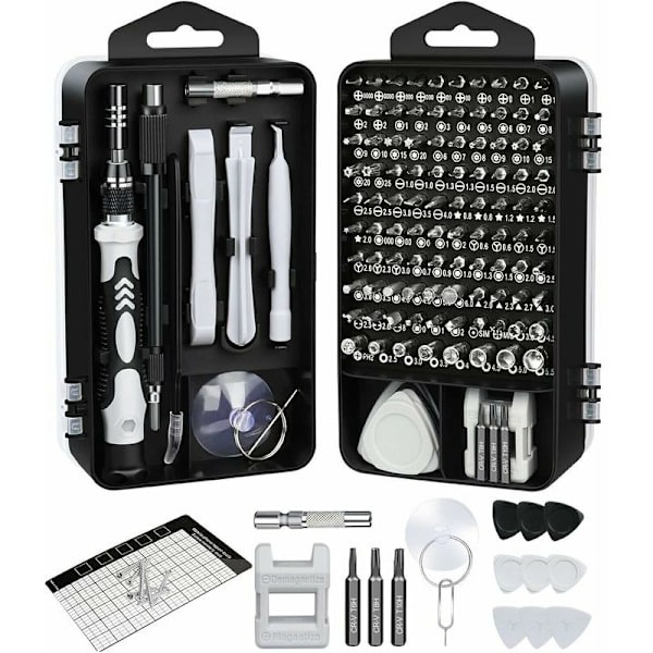 Presisjonsmekanikk skrutrekkersett, 122 i 1 mini presisjonsmekanikk magnetisk skrutrekkersett, verktøysett, Torx presisjonsskrutrekkersett for iPhone