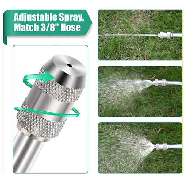 Sprayer Band, Universal Justerbar 3/8 Tommers Sprayer, Rustfritt Stål Erstatningssprayer med Avstengningsventil