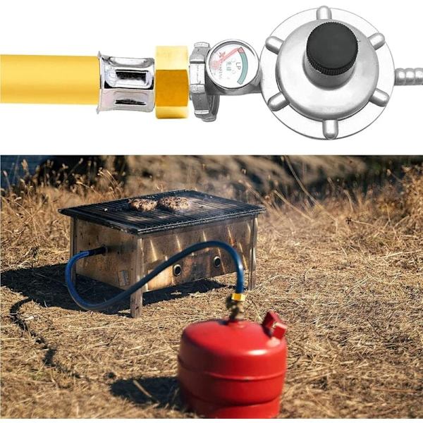 Gassadapter Kobber Gass Slange Adapter Gassflaske Tilkoblingsadapter Gassadapter 1/2 til 1/4, 3/4 Tilkoblingsstykke for Gasskomfyrer, Campingkomfyrer, Komfyrer