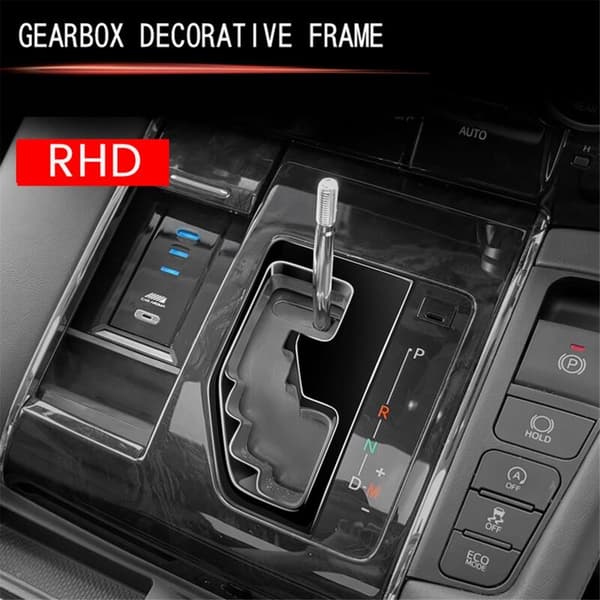 Til Alphard/Vellfire 30-serie 2015-2023 Center Console Gear Shift Panel Cover Biltilbehør Blank Sort RHD