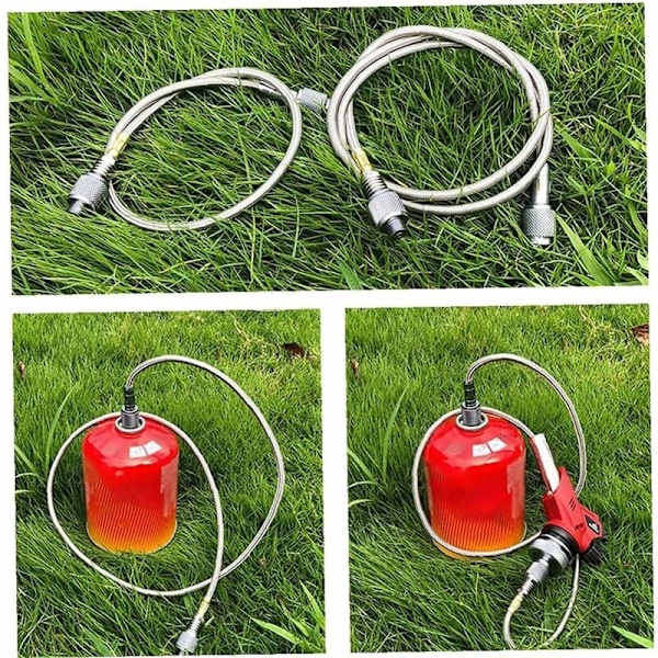 Gasspåfyllingsadapter, komfyrtilbehør bærbar gassbeholderadapter for utendørs for camping