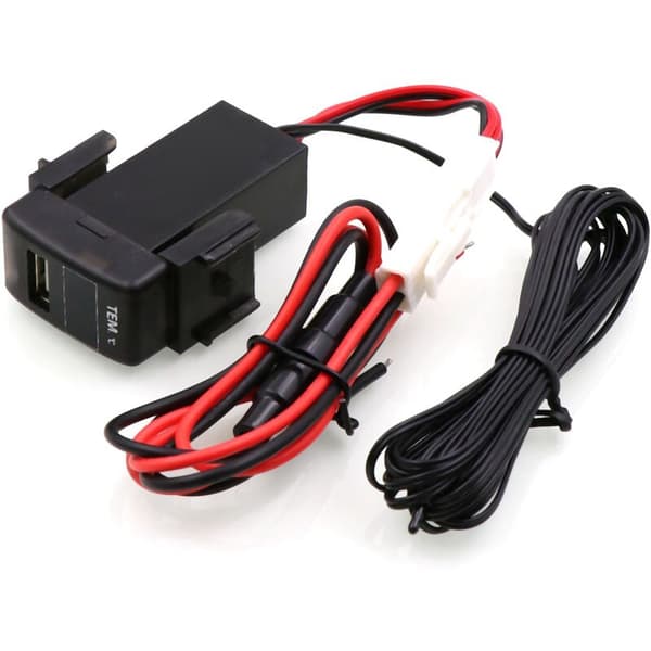 DC12V 2.1A Bil USB-adapter med temperaturvisning Stikopladeradapter til