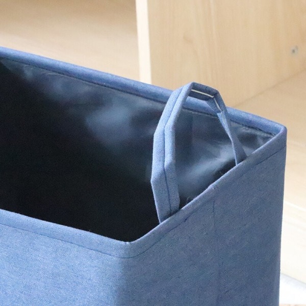 Kleskurv Hjemme Folding Bomull Lin Oppbevaring Kurv Vaskeri Kurv Avsluttende Bag 37X26X40 Cm-Grå