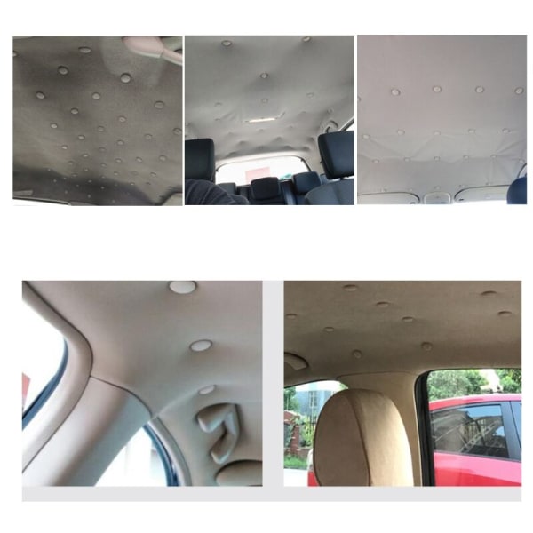 60 kappaletta DIY kattoverhoilun korjaussarja Korjaa roikkuva kattoverhoilu Solki Liimaamattomat ruuvit Kuorma-autoon/Auton katto Ruuvit Beige