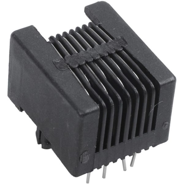 20 stk. RJ45 8P8C netværks-PCB-stik til computerinternet, sort