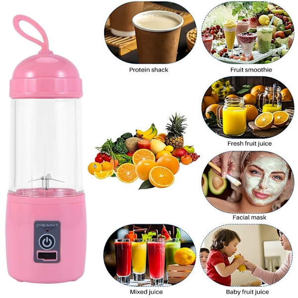 Bärbar Mini Juicer Elektrisk Juicer Multifunktionell Juicer Laddningsbar Student Juicer