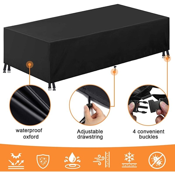 Utemöbelöverdrag, Vattentätt Utemöbelöverdrag, Universal Bord- och Stolsöverdrag, Utemöbelöverdrag-A