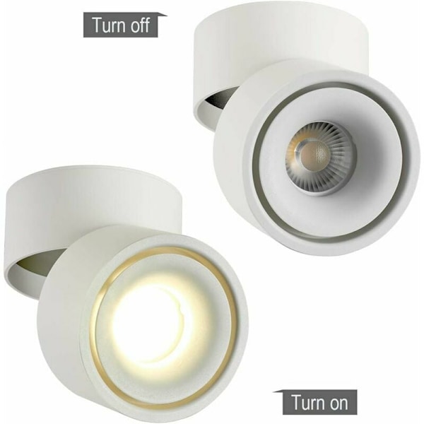 10W LED Loftlamper Loftlys, Justerbar lampehusvinkel, Lampe spotlights, Loftlamper, Loftvæglys, justerbar loft
