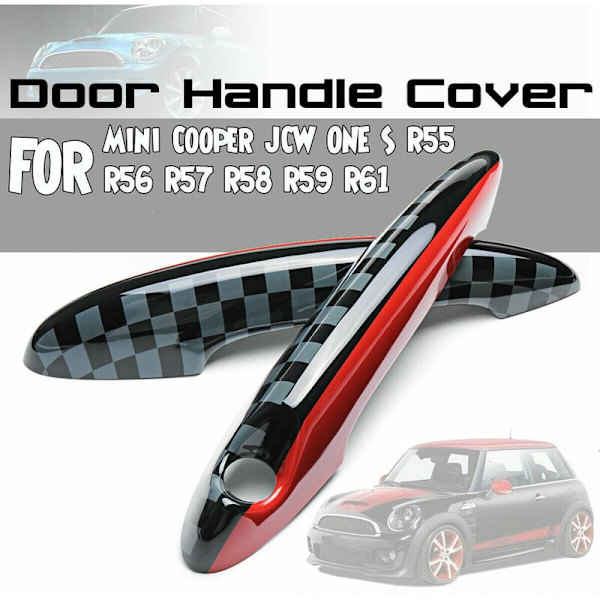 2 X ABS dørhåndtak dekselhette for JCW ONE S R55 R56 R57 R58 R59 R61