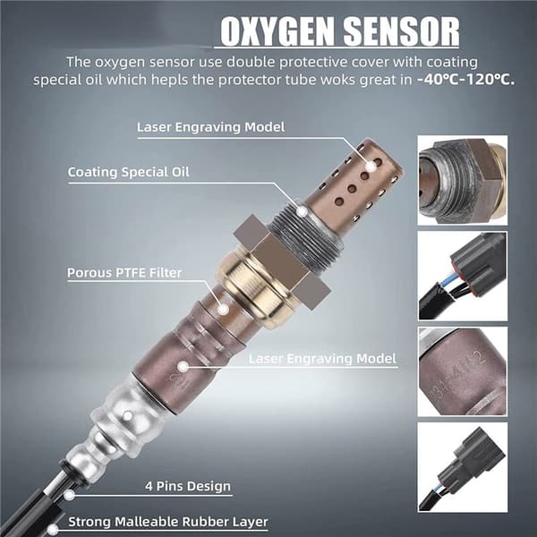 Oksygensensor O2-sensor 234-4162 Oppstrøms Nedstrøms for 1996-2000 4Runner 95-98 T100 1995-2000