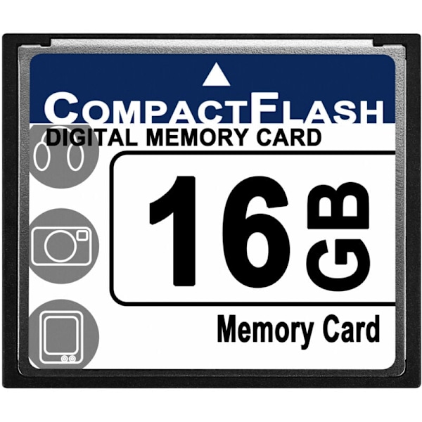 Professionelt 16GB Compact Flash Hukommelseskort (Hvid & Blå)