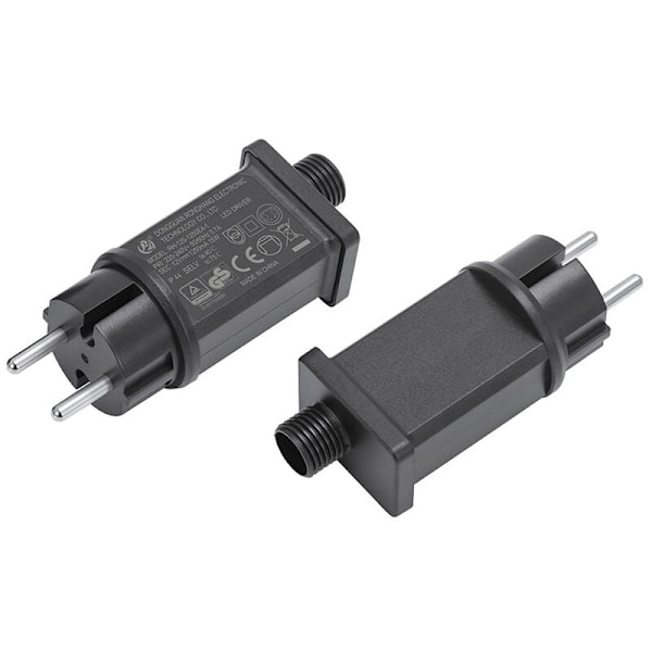 12V LED strømforsyning, LED-transformator IP44 lavspændings-LED-adapterdriver til julelys, lyskæde (1 stk.)