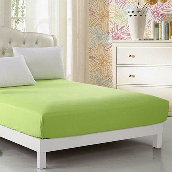 Lagen til 25 cm dyb madras - Enkelt, Dobbelt, King Size og Super King Size (Grøn, 180 x 200 cm)
