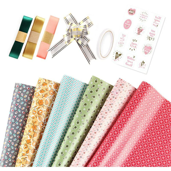 Inslagning papper ark, födelsedag inslagning papper ingår 6 inslagning papper, inslagning papper